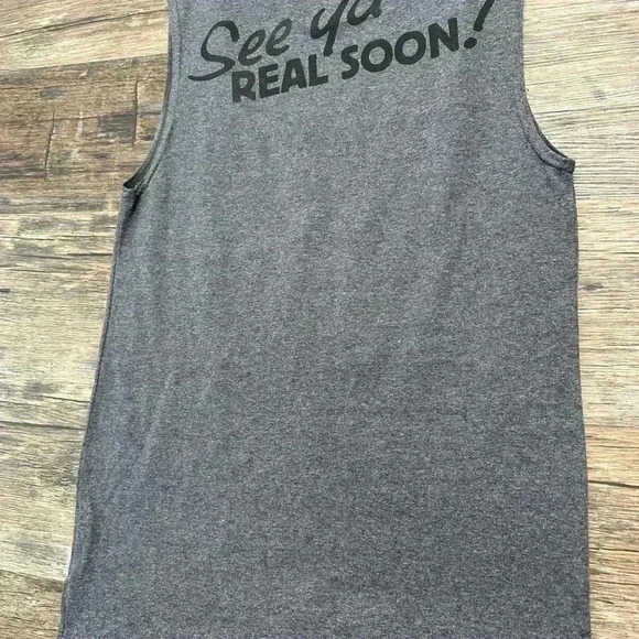 Sleeveless Disney Mickey Mouse Shirt - Gray Mens Size Small - Picture 2 of 3